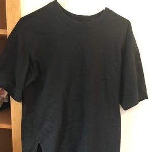 Black T-Shirt Dress Slit